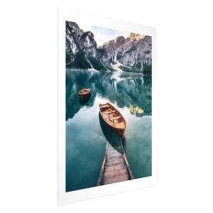 Plakat Łodzie w Dolomitach 21x30 cm bez ramy z marginesem ARTGEIST B