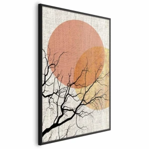 Plakat Podwójny księżyc 29,7x42 cm z ramą czarną bez marginesu ARTGEIST B