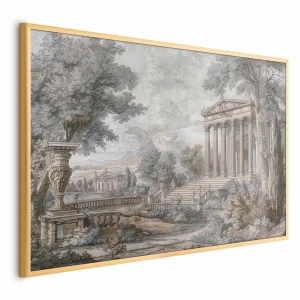 Plakat Świątynia na wzgórzu 90x60 cm z ramą złotą bez marginesu ARTGEIST B