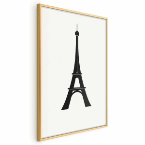 Plakat Wieża Eiffla 21x30 cm z ramą złotą bez marginesu ARTGEIST B