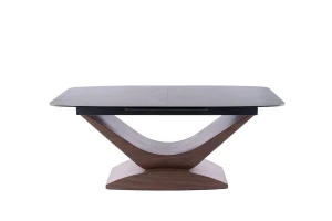 Stół rozkładany DOLCE CERAMIC 180(240)x95 szary marmur/orzech SIGNAL