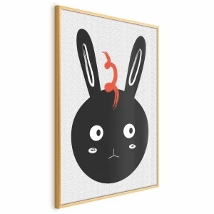 Plakat Królik widzi wszystko 21x30 cm z ramą złotą bez marginesu ARTGEIST B