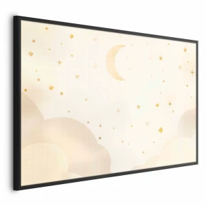 Plakat Rozgwieżdżona noc 30x21 cm z ramą czarną bez marginesu ARTGEIST B
