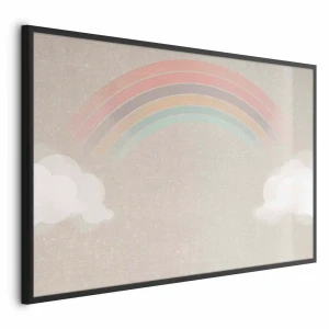Plakat Tęcza w deszczu 30x21 cm z ramą czarną bez marginesu ARTGEIST B