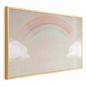 Plakat Tęcza w deszczu 42x29,7 cm z ramą złotą bez marginesu ARTGEIST B