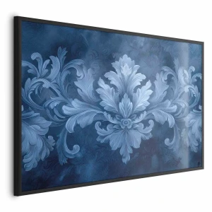 Plakat Błękitny ornament 30x21 cm z ramą czarną bez marginesu ARTGEIST B