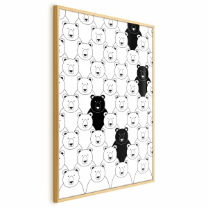 Plakat Obcy w stadzie 60x90 cm z ramą złotą bez marginesu ARTGEIST B