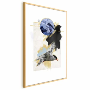 Plakat Rybitwa antarktyczna 60x90 cm z ramą złotą bez marginesu ARTGEIST B