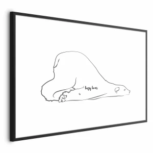 Plakat Leniwy niedźwiedź 42x29,7 cm z ramą czarną bez marginesu ARTGEIST B