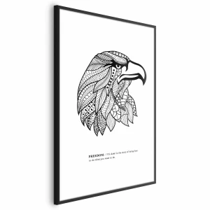 Plakat Orzeł wolności 60x90 cm z ramą czarną bez marginesu ARTGEIST B