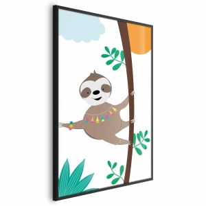 Plakat Wesoły leniwiec 40x60 cm z ramą czarną bez marginesu ARTGEIST B