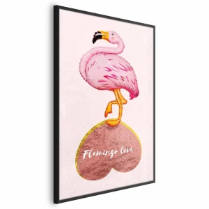 Plakat Zakochany flaming 40x60 cm z ramą czarną bez marginesu ARTGEIST B