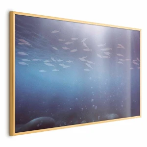Plakat Rybki w głębinach 30x21 cm z ramą złotą bez marginesu ARTGEIST B