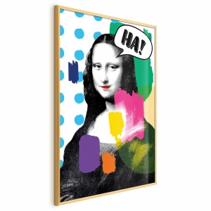 Plakat Mona Lisa Pop-art 60x90 cm z ramą złotą bez marginesu ARTGEIST B