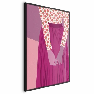 Plakat Truskawkowa pani 21x30 cm z ramą czarną bez marginesu ARTGEIST B