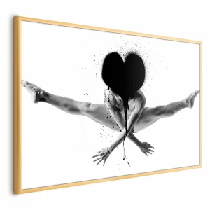 Plakat Skok 42x29,7 cm z ramą złotą bez marginesu ARTGEIST B