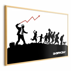 Plakat Wyścig 60x40 cm z ramą złotą bez marginesu ARTGEIST B