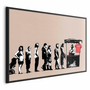 Plakat Zniszczyć kapitalizm 60x40 cm z ramą czarną bez marginesu ARTGEIST B