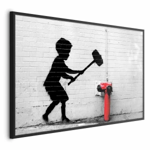 Plakat Zniszczyć hydrant 42x29,7 cm z ramą czarną bez marginesu ARTGEIST B