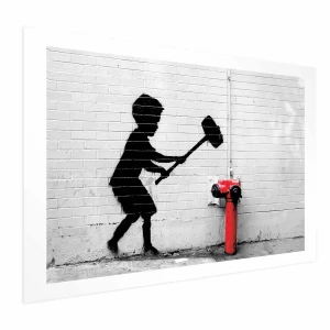 Plakat Zniszczyć hydrant 90x60 cm bez ramy z marginesem ARTGEIST B