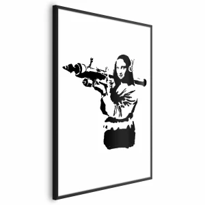 Plakat Banksy Mona Lisa 29,7x42 cm z ramą czarną bez marginesu ARTGEIST B