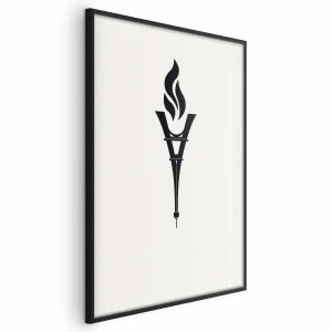 Plakat Znicz olimpijski 60x90 cm z ramą czarną bez marginesu ARTGEIST B