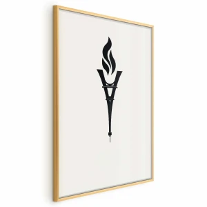 Plakat Znicz olimpijski 40x60 cm z ramą złotą bez marginesu ARTGEIST B