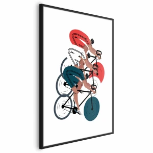 Plakat Wyścig kolarski 40x60 cm z ramą czarną bez marginesu ARTGEIST B