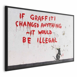 Plakat Cytat graffiti 42x29,7 cm z ramą czarną bez marginesu ARTGEIST B
