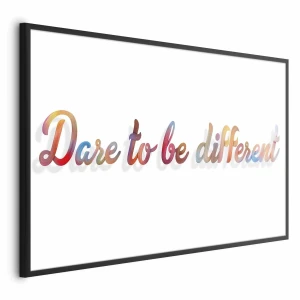 Plakat Be different 90x60 cm z ramą czarną bez marginesu ARTGEIST B