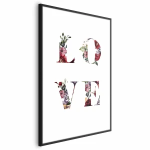 Plakat Miłość w kwiatach 21x30 cm z ramą czarną bez marginesu ARTGEIST B