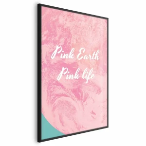 Plakat Pink Earth 40x60 cm z ramą czarną bez marginesu ARTGEIST B