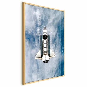 Plakat Wahadłowiec kosmiczny 40x60 cm z ramą złotą bez marginesu ARTGEIST B
