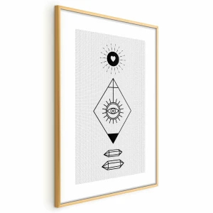 Plakat Symbole 40x60 cm z ramą złotą bez marginesu ARTGEIST B
