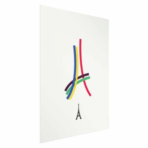 Plakat Abstrakcyjna Wieża Eiffla 40x60 cm bez ramy z marginesem ARTGEIST B