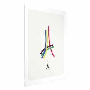 Plakat Abstrakcyjna Wieża Eiffla 29,7x42 cm bez ramy bez marginesu ARTGEIST B