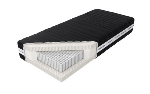 Materac Czar Nocy Talalay X7 Rozmiar - 180x200, Pokrowiec - Silver Black, Twardość - H2-średni