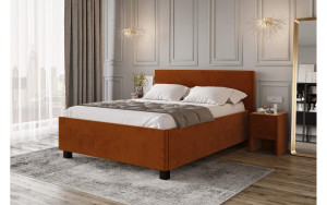 Łóżko tapicerowane 81276 Rozmiar - 100x200, Tkanina - gr.6, Stelaż - Rama metalowa