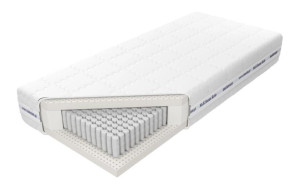 Materac Venus Multi Pocket X5 H2-średni M&K Foam KOŁO 80x200  1 strefa Pokrowiec - Silver Active