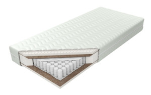 Materac Estrella Lux Kokos 180x200 Rozmiar - 180x200, Pokrowiec - Aloe Vera, Strefy twardości - 1 strefa