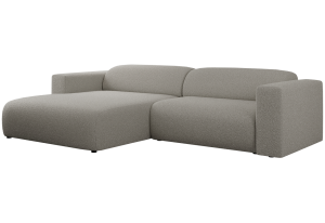 Narożnik PASADENA L - strona lewa - szary, boucle