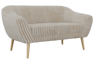 Sofa PIRS 2 - beżowy, sztruks - nóżki,  buk