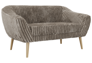 Sofa PIRS 2 - jasnobrązowy, sztruks - nóżki,  buk
