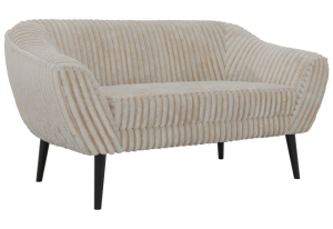 Sofa PIRS 2 - beżowy, sztruks - nóżki,  czarny