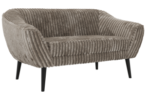 Sofa PIRS 2 - jasnobrązowy, sztruks - nóżki,  czarny