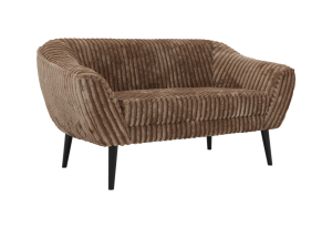 Sofa PIRS 2 - brązowy, sztruks - nóżki,  czarny