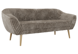 Sofa PIRS 3 - jasnobrązowy, sztruks - nóżki,  buk
