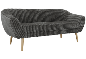 Sofa PIRS 3 - szary, sztruks - nóżki,  buk