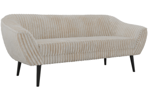 Sofa PIRS 3 - beżowy, sztruks - nóżki,  czarny