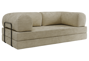 Sofa Orsetto - beżowy, szenil gładki